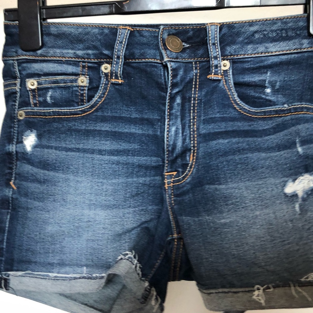 Jean roll up shorts